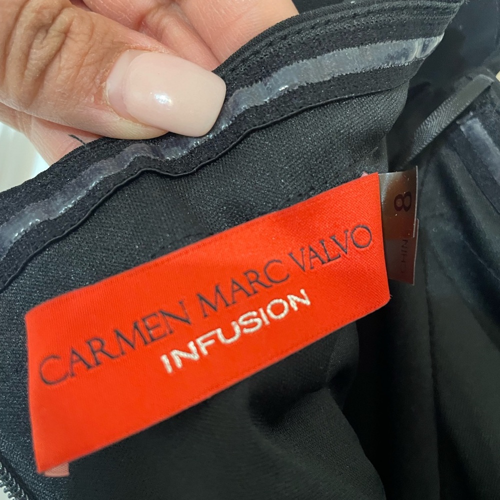 Carmen Marc Valvo Infusion Off the Shoulder Gown - Picture 9 of 10